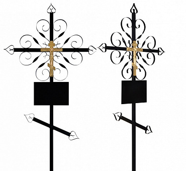 Крест намогильный металлический "Завиток"